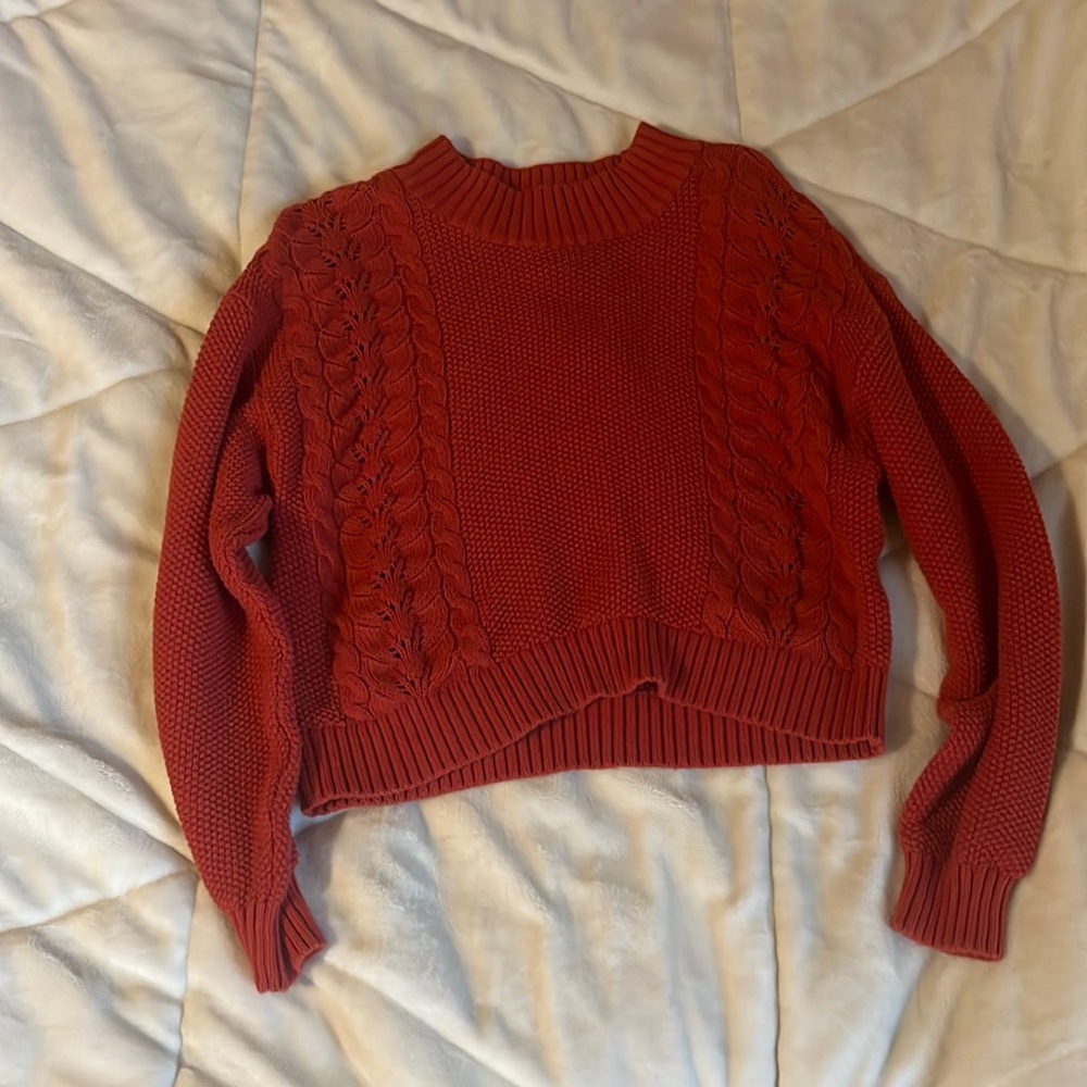 simple, burnt orange sweater